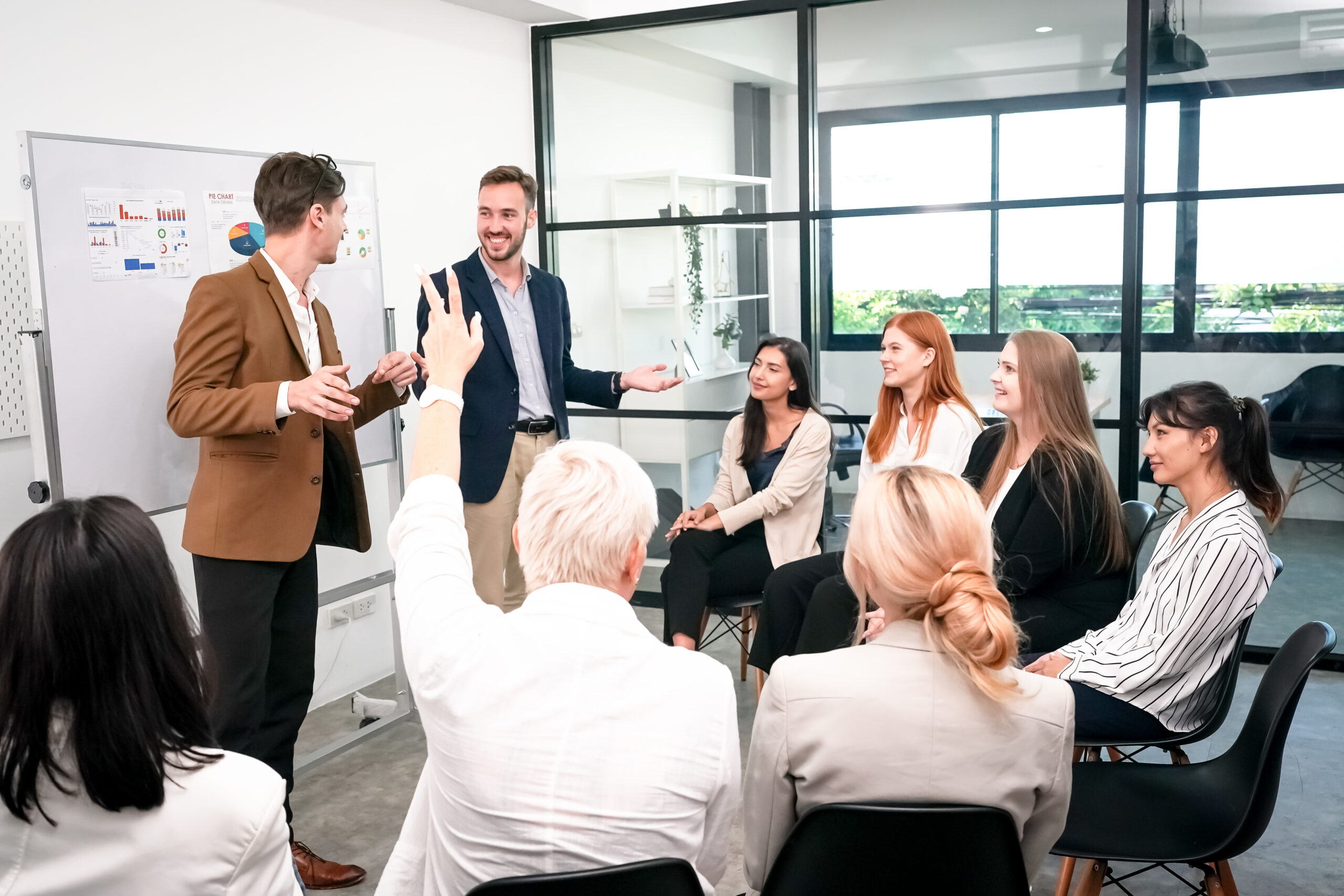 A growth training session with instructors and participants
